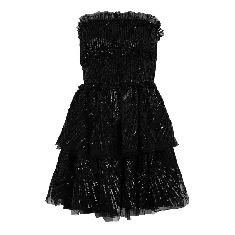 Image of Emporio Armani Strapless Dress - Black 4