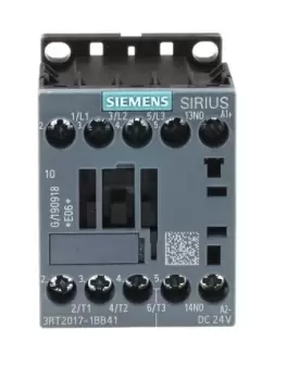 Image of Siemens SIRIUS Innovation 3RT2 3 Pole Contactor - 12 A, 24 V dc Coil, 3NO, 5.5 kW