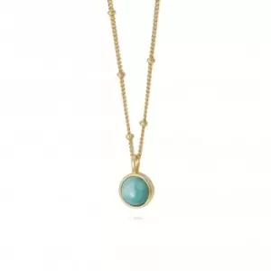 Image of Amazonite Healing Stone 18ct Gold Plate Necklace HN1003_GP