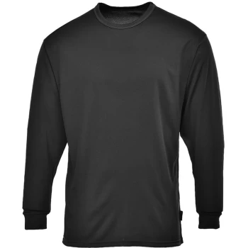 Image of Portwest - B133BKRL - sz L Thermal Baselayer Top Workwear - Black