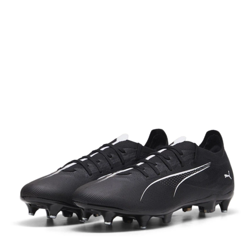 Image of Puma Ultra Match Soft Ground Football Boots Black/White male 8 (42)