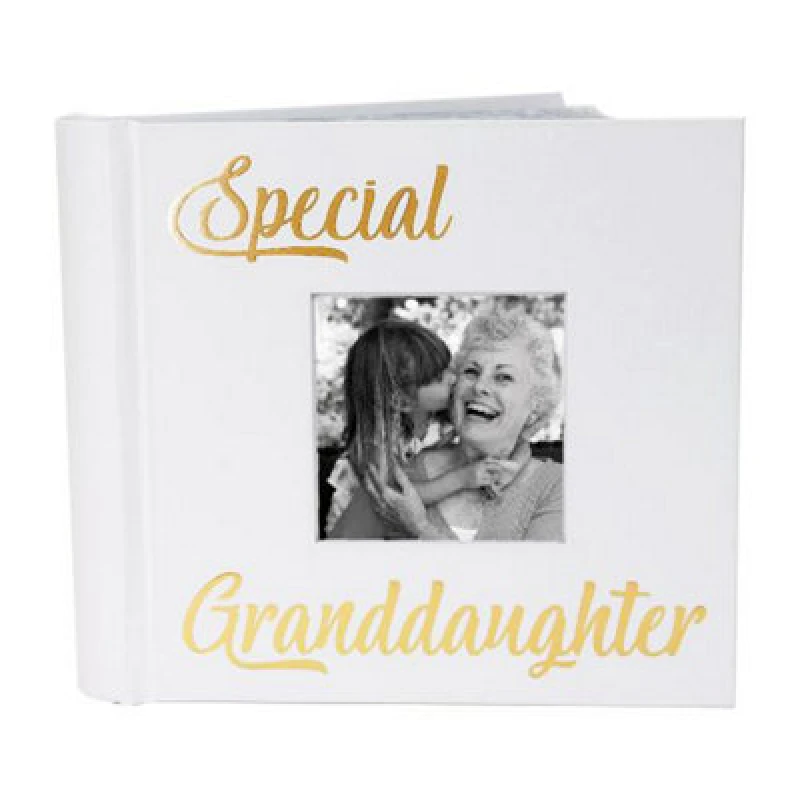 Image of Happy Homewares Modern Special Granddaughter Photo Album With Gold Text - Holds 80 4X6 Pictures