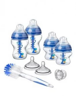 Image of Tommee Tippee Tommee Tippee Advanced Anti Colic Decorated Bottle Starter Set Blue