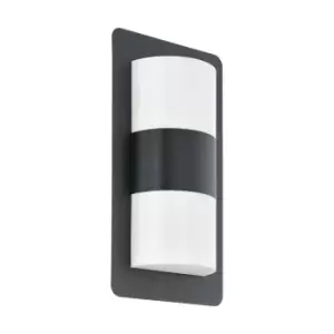 Image of Eglo - Cistierna - 2 Light Outdoor Flush Wall Light Anthracite IP44, E27