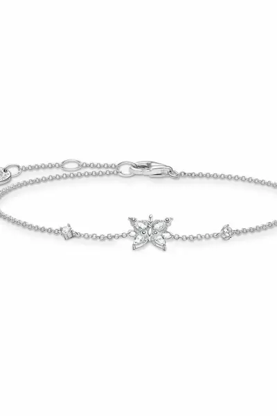 Image of THOMAS SABO Jewellery Thomas Sabo Charm Club Charming Garden Silver Bracelet A2028-051-14-L19V