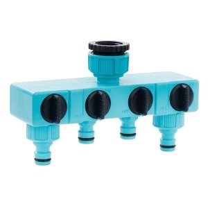 Image of Flopro Four Way Tap Connector 12.5mm (1/2in)