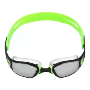 Image of Aqua Sphere Sphere Phelps Ninja Silver Mirror Goggles Adults - Green