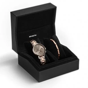 Image of MVMT Nova Ladies Rose Gold Tone Watch & Bangle Gift Set