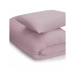 Image of Belledorm Easycare Polycotton Percale 200 Thread Count Duvet Cover, Misty Rose, Double
