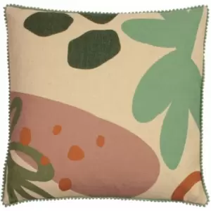 Image of Furn Blume Cushion Cover (One Size) (Natural/Green/Blush) - Natural/Green/Blush