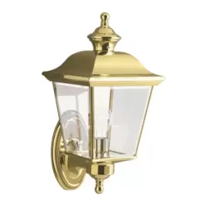 Image of Outdoor IP44 Wall Light Highly Polished Brass LED E27 60W d01618