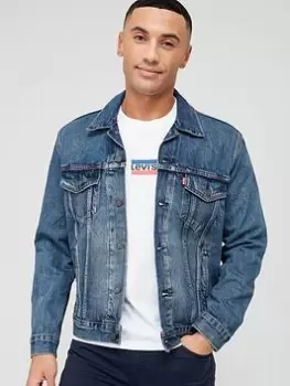 Image of Levis Original Denim Trucker Jacket - Dark Wash, Dark Wash, Size XL, Men
