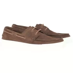 Image of Barbour Mens Bosun Boat Shoes Dark Brown UK 7