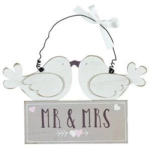 Image of Love Story Mr & Mrs Birds Plaque
