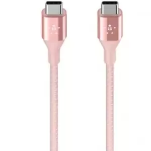 Image of BELKIN Mixit Duratek USB-C To USB-C Cable - 1.2 M Rose Gold