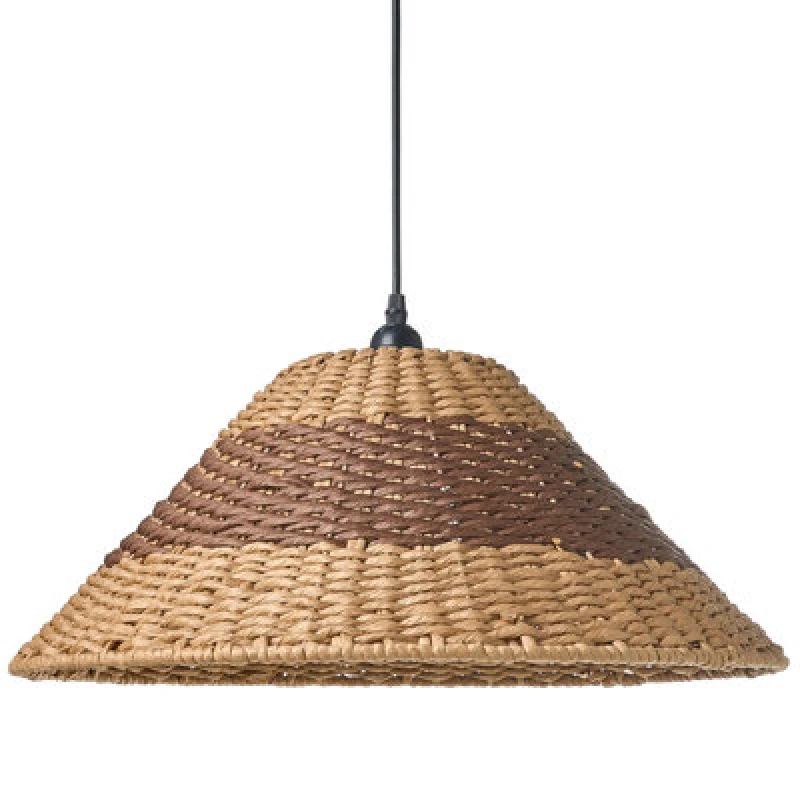 Image of Beliani Pendant Lamp Bancal Paper Rope Natural
