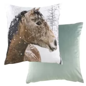 Image of Photo Horse Cushion Multicolour