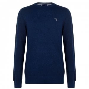 Image of Gant Gant Crew Neck Jumper - Denim Blue 487