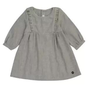Image of Boss Baby Girls Grey Flannel Dress - LIGHT GREY MARL