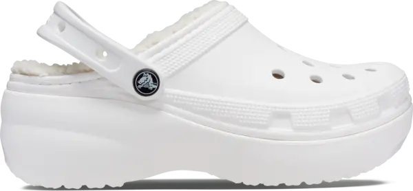 Image of Crocs Women Classic Platform Lined Clogs White 4