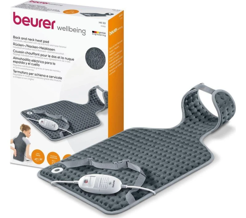 Image of BEURER BEUHK53 Heat Pad for Back and Neck - Grey, Silver/Grey 4211125216146