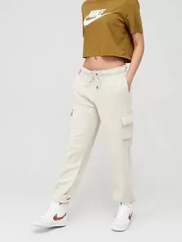 Image of Nike Nsw Essential Fleece Cargo Pant, Beige, Size L, Women