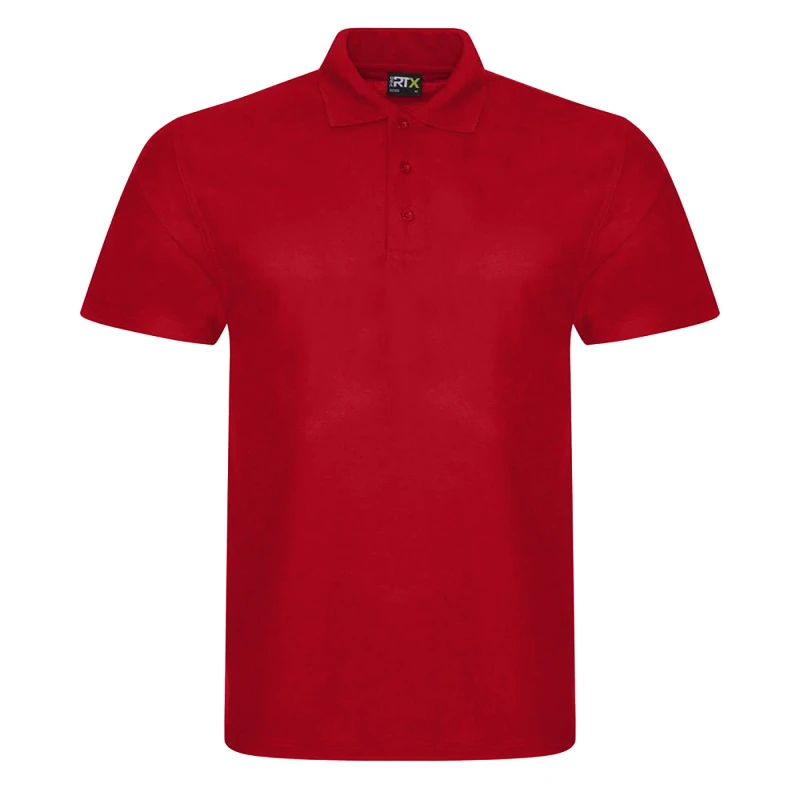 Image of PRORTX PRORTX Men Pro Pique Polo Shirt in Red Size: X-Small Red XS Male 5057819967463