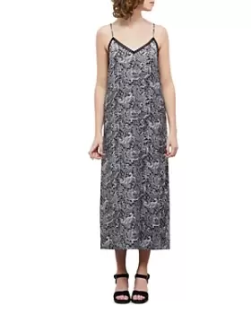 Image of The Kooples Paisley Print Slip Midi Dress