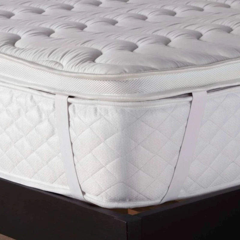 Image of Arthur Sleep Memory Cotton Airflow Mattress Topper in White Size: King White Unisex King