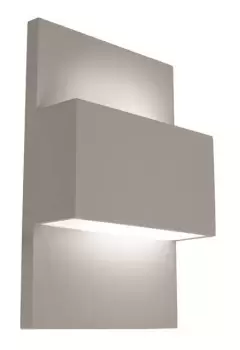 Image of Geneve 1 Light Outdoor Up Down Wall Light Aluminium IP54, E27