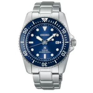 Image of Seiko Prospex Quartz Solar Blue Dial Stainless Steel Bracelet Mens Watch SNE585P1