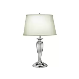 Image of Elstead Stuyvesant - 1 Light Table Lamp Polished Nickel, E27