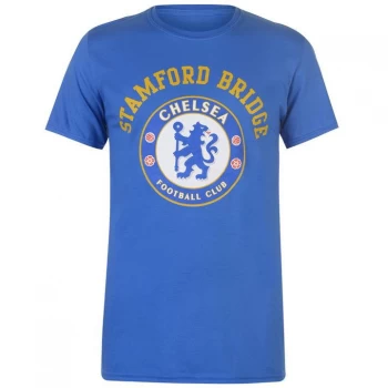 Image of Source Lab Chelsea Crest T Shirt Mens - Blue