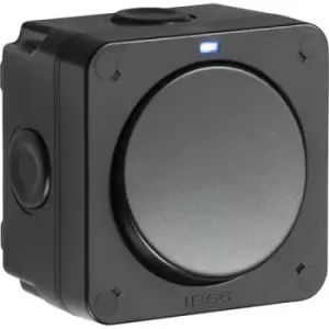 Image of KnightsBridge IP66 SP 2 Way Switch - Black - 1G