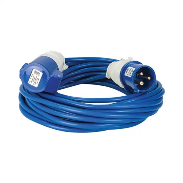 Image of Defender Extension Lead Blue 2.5mm2 16A 14m - 230V