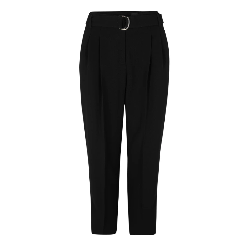 Image of Boss Womens Tapiah Straight Trousers Black female 6 (XS)