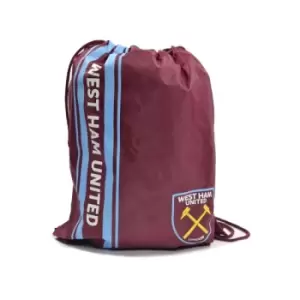 Image of West Ham Stripe Draw String Gym Bag