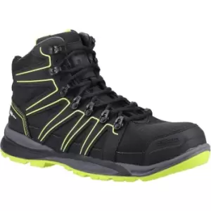 Image of Addvis Mid S3 Boots Safety Black/Yellow Size 41