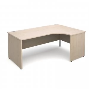 Image of Maestro 25 PL Right Hand Ergonomic Desk 1800mm - Maple Panel Leg desig