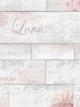 Image of Fresco Decorative Plank Wallpaper