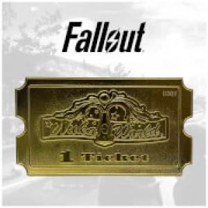 Image of Fallout 24k Gold Plated Limited Edition Replica Nuka World Ticket
