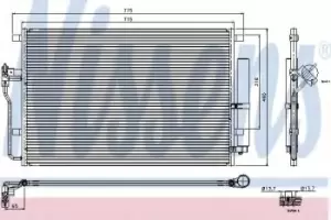 Image of Nissens Condenser, AC air conditioning 94917
