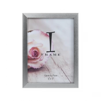 Image of 5" x 7" - iFrame Brushed Pewter Effect Photo Frame