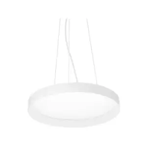 Image of Ideal Lux Lighting - Ideal Lux Decorative Round Hanging Pendant White, 23000K
