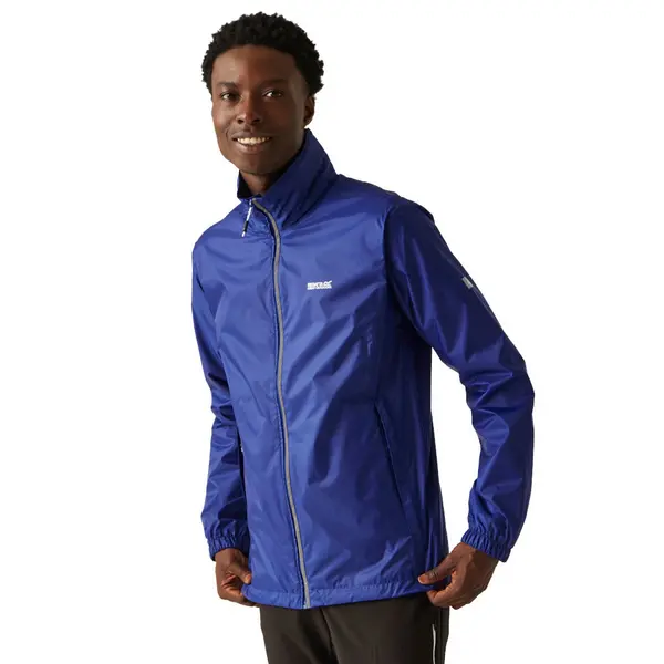 Image of Regatta Mens Lyle IV Waterproof Breathable Packable Jacket Coat M - Chest 39-40' (99-101.5cm) New Royal/Persimmon RMW283-SXI-M
