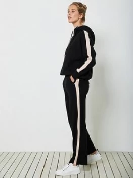 Image of Mint Velvet Side Stripe Wide Leg Trouser - Black