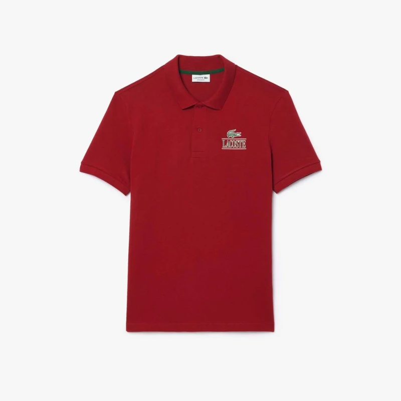 Image of Lacoste Regular-Fit Stretch Mini Piqu Polo Shirt Red male 2XS