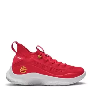 Image of Under Armour GS Curry 8 CNY Basketball Trainers Juniors - Red