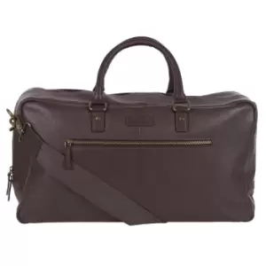 Image of Barbour Highgate Leather Holdall Dk Brown One Size