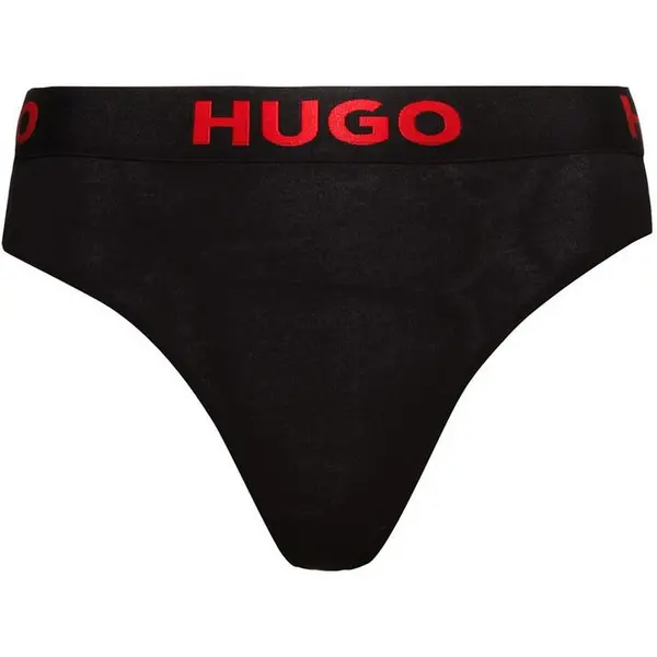 Image of Hugo Stretch Cotton Thong - Black 14